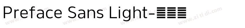 Preface Sans Light字体转换
